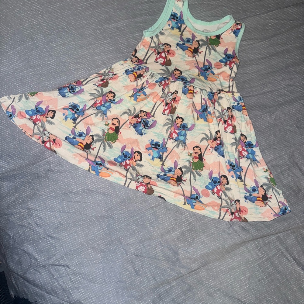 Bundle of Joy 2T Bamboo Twirl Dress(double layer on top) Lilo and Stitch print